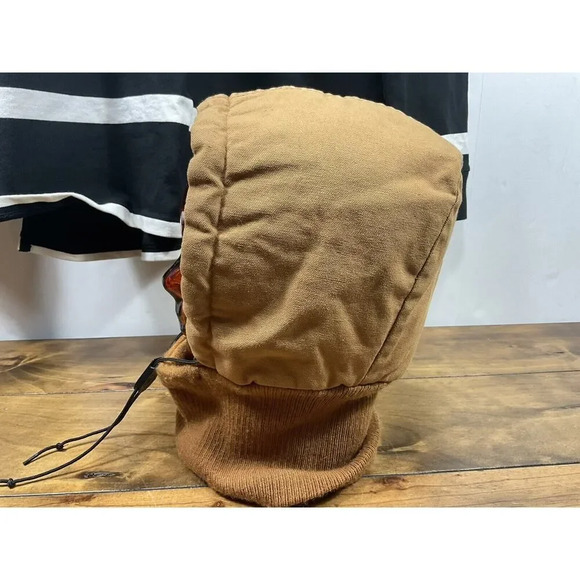 vintage Walls Blizzard Pruf Insulated brown Canvas Winter Hood Hat Made In USA - Picture 2 of 8